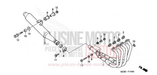 EXHAUST MUFFLER CBF600NA4 de 2004
